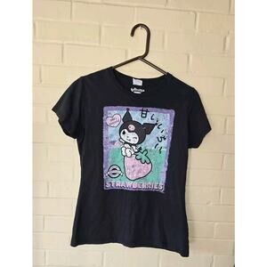 Kuromi Strawberry Picking Strawberries Farm T-Shirt Adult Sz Medium Anime Black